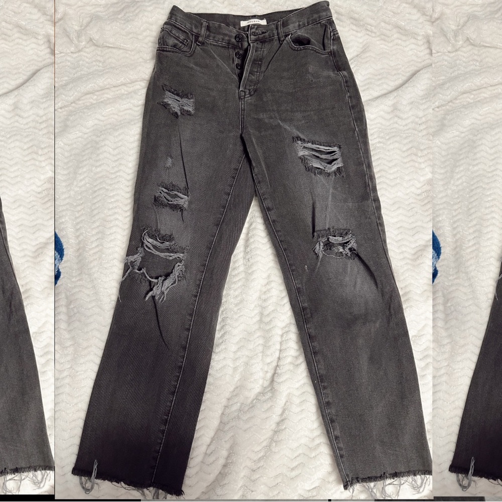 Pacsun black high rise ripped mom jeans